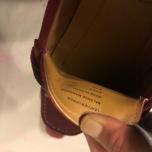 ALFANI mens MARCUS Red SUEDE DRIVERS LOAFER Size 8.5 main image 4